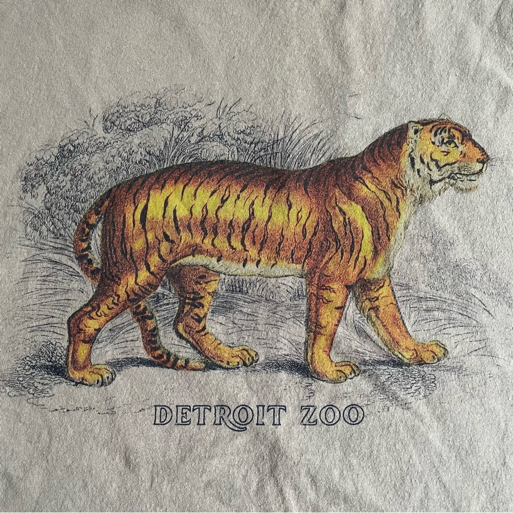 Detroit Zoo XL Tiger T-shirt 100% cotton